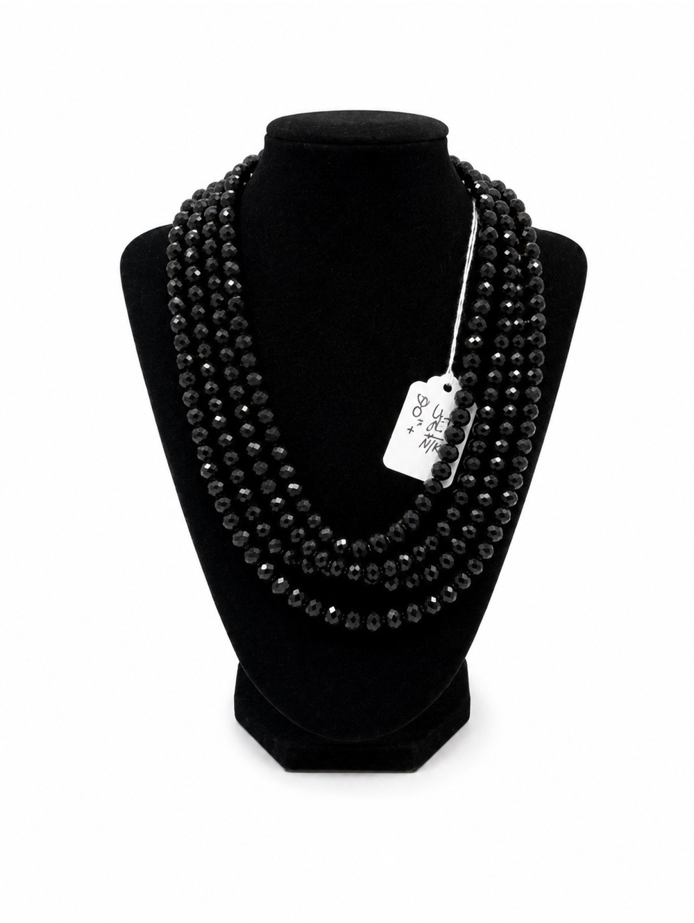 Jewelry By GG Black Jet Costume 40" Beaded Necklace